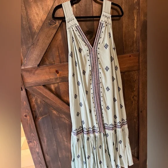 Free People | Dresses | Nwt Free People Embroidered Maxi Dress | Poshmark